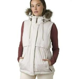 NWT prAna Banajaara Vest Medium Pebble Grey Heather Medium #A1088